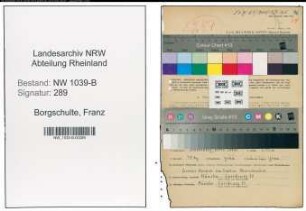 Entnazifizierung Franz Borgschulte , geb. 10.04.1888 (Krankenpfleger)