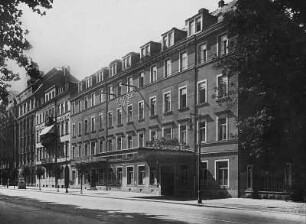 Dresden, Gewerbehaus : Dresden. Gewerbehaus des Dresdner Gewerbevereins, Ostra-Allee 13. (erste Spielstätte der Dresdner Philharmonie). Straßenansicht