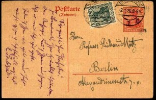 5-10-7-8.0000: Gebhardt, Professor Eduard von; diverse Schreiben ff.: Neujahrsglückwunsch