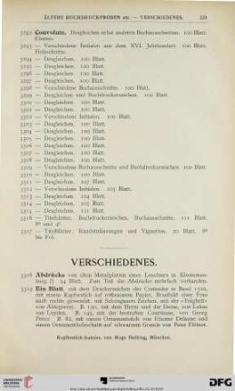 Verschiedenes (Nr. 3318-3332)