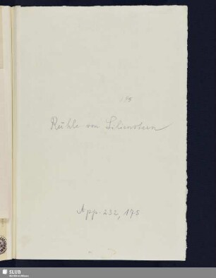Nr. 175. Rühle von Lilienstern, Johann Jakob Otto August