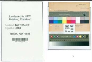 Entnazifizierung Karl Heinz Rosen , geb. 00.00.0000 ()