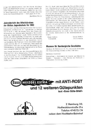 Jahresbericht des Arbeitskreises der Aktion Jugendschutz für 1966