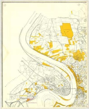 Nordwestlicher Teil eines Stadtplans von Düsseldorf