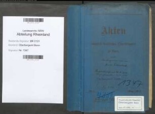 Ellenbeck; Paul, Bergreferendar; Prüfungs- u. Personalakten Band 1