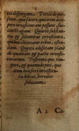 De Investitura Feudi Tractatus Henrici Boceri ICti In Inclyta Tubingensi Academia ... : Index Quaestionum praecipuarum ... praemissus est