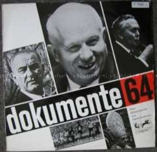 Platte zu Ereignissen des Jahres 1964, Plattenhülle