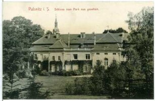 Pulsnitz. Schloss vom Park aus gesehen