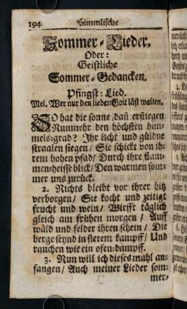 194-321, Sommer-Lieder.