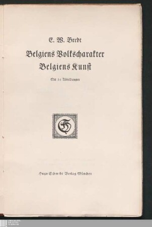 Belgiens Volkscharakter, Belgiens Kunst