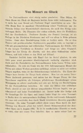 Von Mozart zu Gluck