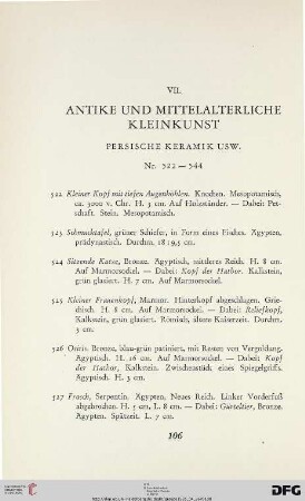 Antike und Mittelalterliche Kleinkunst (Nr. 522-544)