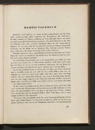 Bertis Tagebuch
