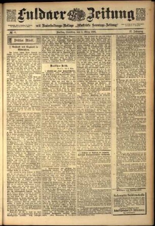 Dritte Ausgabe vom Samstag, den 03. März 1900.