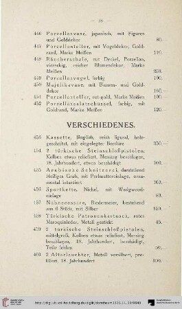 Verschiedenes (Nr. 453-469)