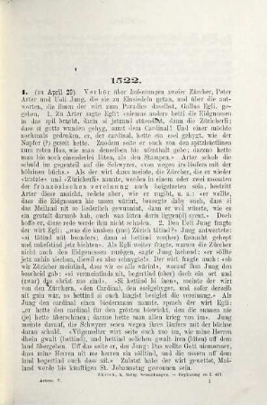 Actensammlung zur Schweizerischen Reformationsgeschichte in den Jahren 1521-1532 im Anschluss an die gleichzeitigen eidgenossischen Abschiede, 5. Band