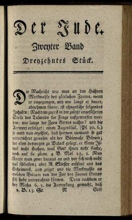 Dreyzehntes Stück.