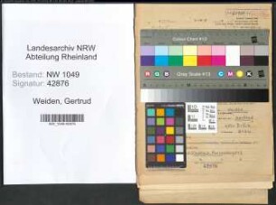 Entnazifizierung Gertrud Weiden , geb. 17.03.1895 ()