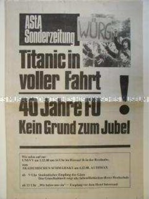 Sonderdruck des AStA zum 40. Jahrestag der FU-Berlin