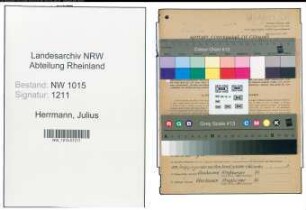 Entnazifizierung Julius Herrmann , geb. 19.06.1901 (Schreiber)