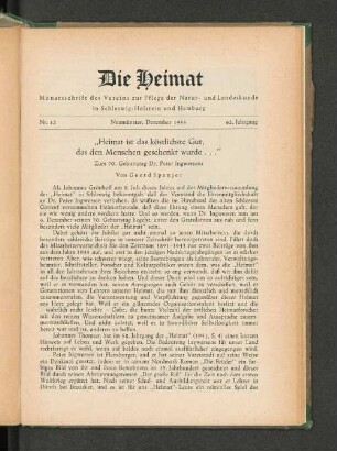 "HEimat ist das köstlichste Gut, das den Menschen geschenkt wurde..."