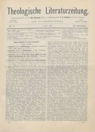 273-276 [Rezension] Lagarde, Paul de, Mittheilungen
