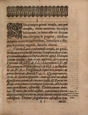 De Templorvm Antiqvitatibvs