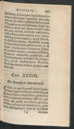 Cap. XXXVII. De Beneficio Inventarii.