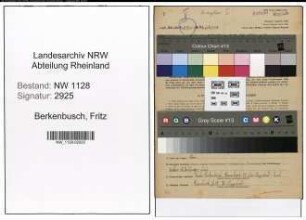 Entnazifizierung Fritz Berkenbusch , geb. 18.02.1888 (Polizist)