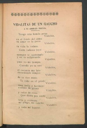 Vidalitas de un gaucho