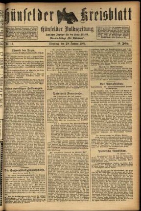 Ausgabe vom Dienstag, den 29. Januar 1924.