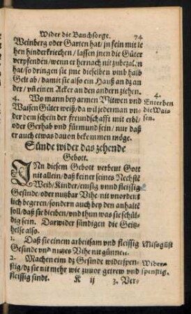 Sünde wider das zehende Gebott.