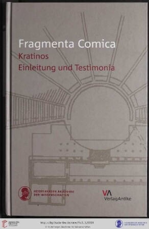 Band 3,1: Fragmenta comica: (FrC) ; Kommentierung der Fragmente der griechischen Komödie: Cratino : introduzione e testimonianze