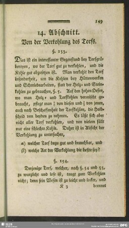 14. Abschnitt. Von der Verkohlung des Torfs