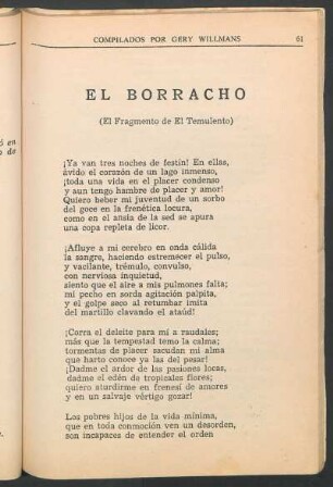 El borracho : (El fragmento de El Temulento)