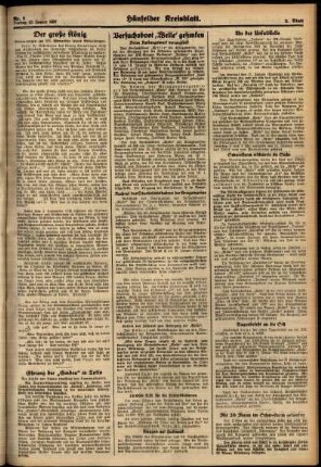 Zweite Ausgabe vom Freitag, den 22. Januar 1937.