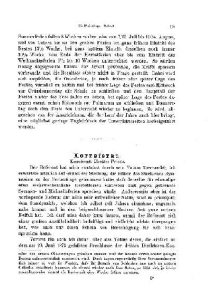 Die Ferienfrage : [Korreferat]