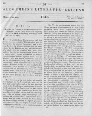 Hirsch, G.: Beiträge zur Erkenntniss und Heilung der Spinal-Neurosen. Königsberg: Bornträger 1843