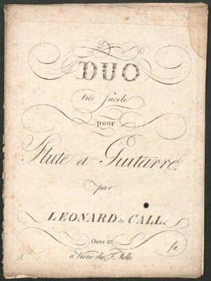 Duo très facile pour flûte et guitarre : oeuv. 87