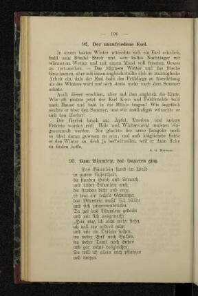 92. Der unzufriedene Esel.
