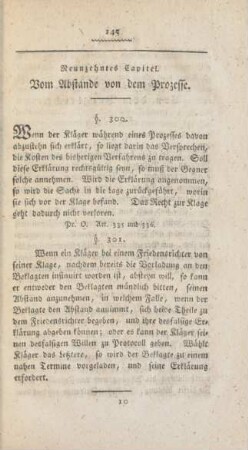 Neunzehntes Capitel. Vom Abstande von dem Prozesse