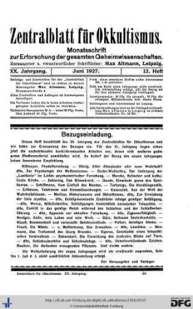 12. Heft (Jun. 1927)