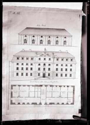 Schloß, zeichnung Anfang des 19. Jahrhundert
