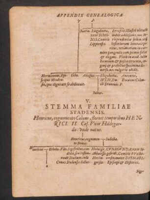 V. Stemma Familiae Stadensis.