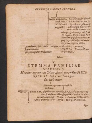V. Stemma Familiae Stadensis.