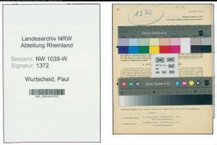 Entnazifizierung Paul Wurtscheid , geb. 25.01.1897 (Steuergehilfe)