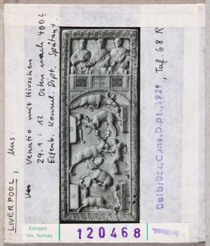 Liverpool, Museum: Venatio mit Hirschen, Diptychontafel