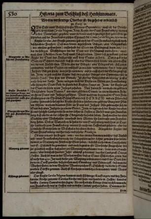 Historia zum Beschluß des Herbstmonats.