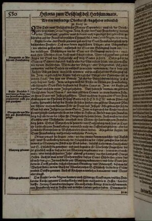 Historia zum Beschluß des Herbstmonats.