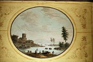 Supraporte mit Flußlandschaft
